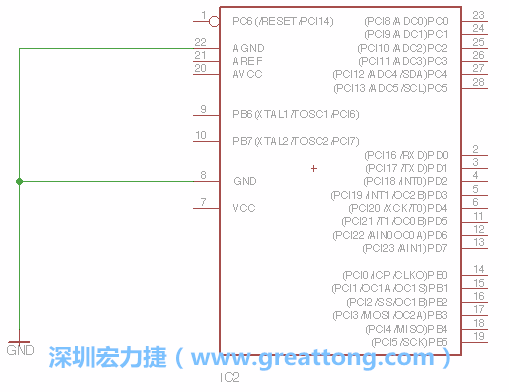 排針的用途是連接微控制器的輸出和輸入，它提供了一個(gè)平臺(tái)給焊線和針腳。