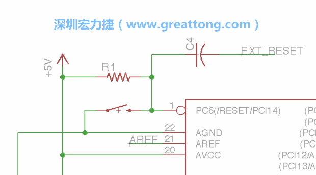 很多PCB設(shè)計(jì)者的設(shè)計(jì)不符合人體工學(xué)，他們使用很小的按鈕、不方便的元件配置和難以解讀的標(biāo)簽，千萬不要變成這樣！這次我們的設(shè)計(jì)有一個(gè)大小合適的重置按鈕（reset button）和可以清楚辨認(rèn)是否已經(jīng)接上電源的LED指示燈。