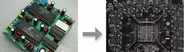PCBA元器件由大變小，由稀疏到密集的變化趨勢